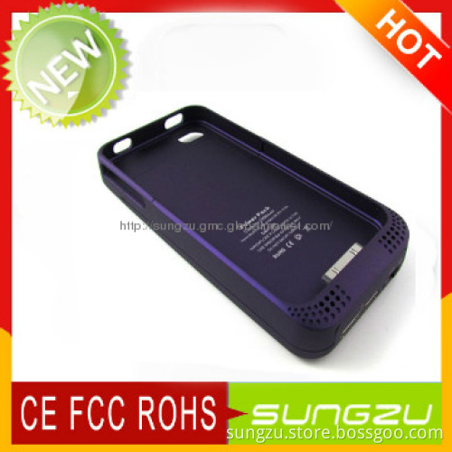 CE RoHS FCC 2000mah Power Bank Battery Case for iPhone4s 100% fully